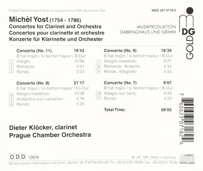 Michel Yost: Clarinet Concertos