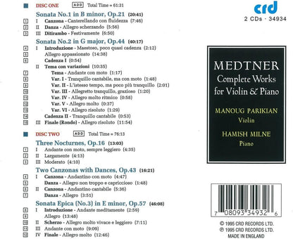 Medtner: Complete Works for Violin & Piano