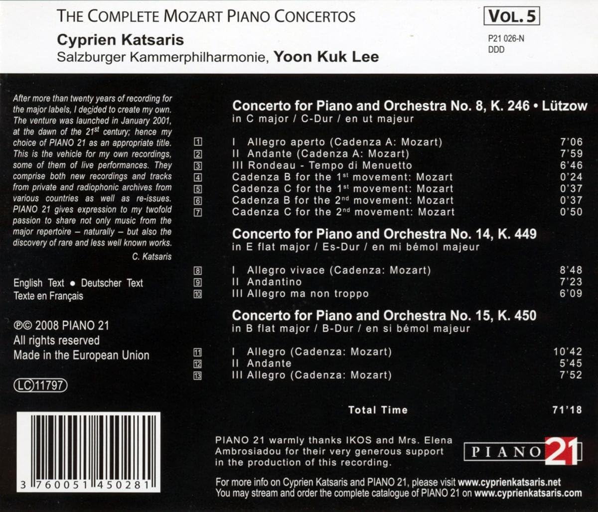 Piano Rarities Vol. 1 - Transcriptions (Katsaris)