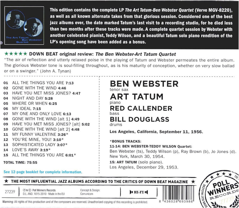 The Ben Webster Art Tatum Quartet