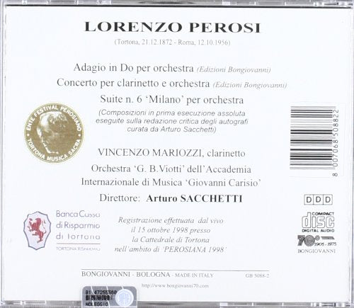 Cto for Clarinet & Orch / Adagio in C / Milano Ste