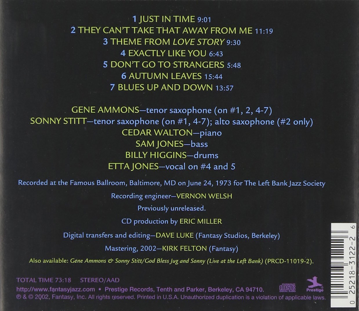 Gene Ammons-Left Bank Encores