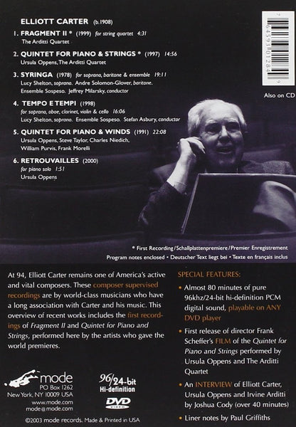 Elliott Carter: Quintets and Voices