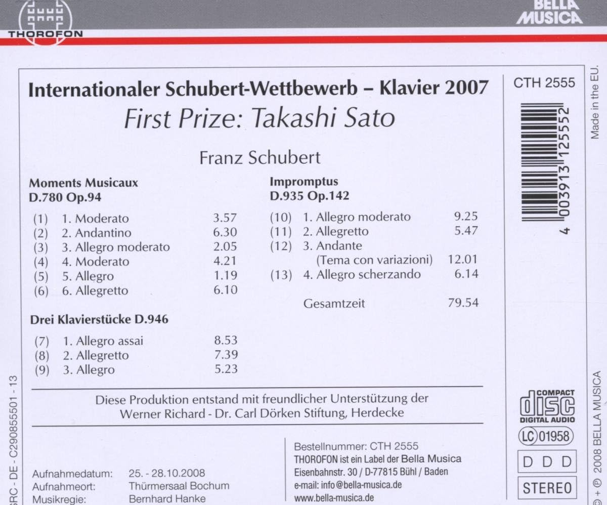Int Schubert Competition 2007 Winner