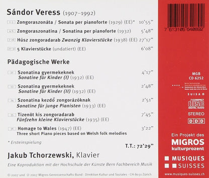 Veress / Tchorzewski : Piano Works