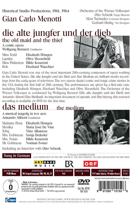 Menotti, Gian Carlo -Die alte Jungfer und der Dieb / Das Medium (NTSC