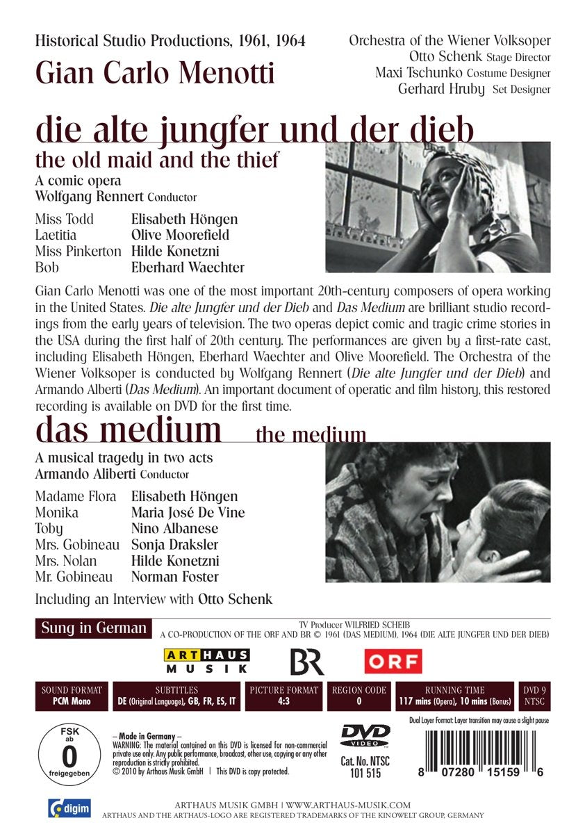 Menotti, Gian Carlo -Die alte Jungfer und der Dieb / Das Medium (NTSC
