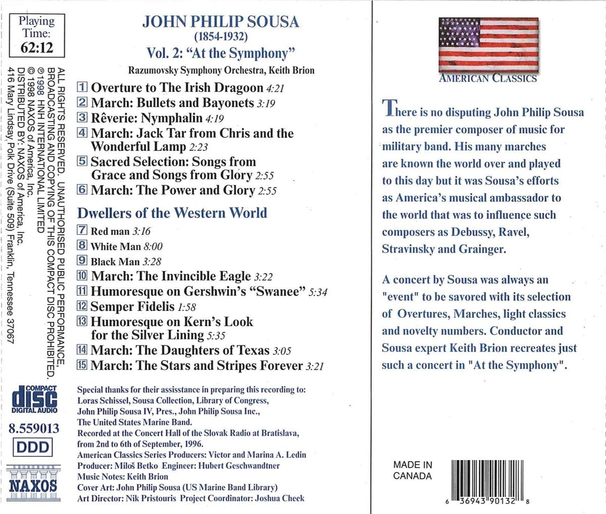 John Philip Sousa: At the Symphony, Vol. 2