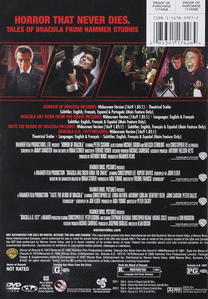 4 Film Favorites: Draculas (Dracula A.D. 1972, Dracula Has Risen from the Grave, Horror of Dracula, Taste the Blood of
