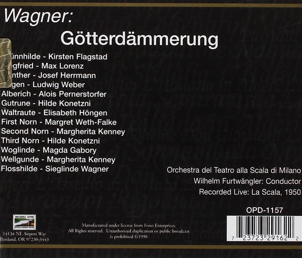 Wagner: Gotterdammerung (1950 Scala