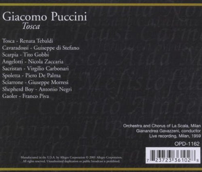 Puccini: Tosca / Tebaldi-Di Stefano 1959