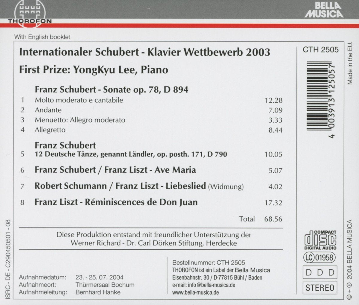 Internationaler Schubert-Wettbewerb F Klavier 2003