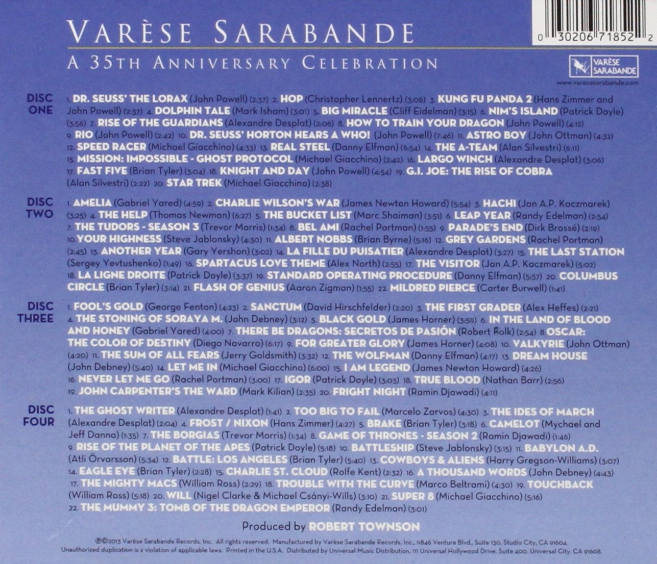 Varese Sarabande: A 35th Anniversary Celebration