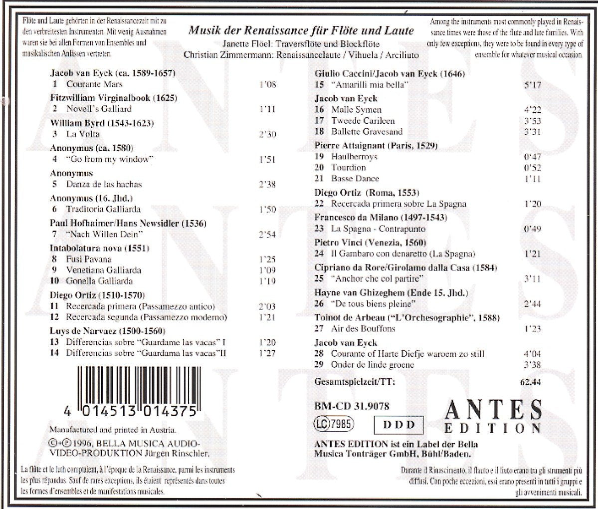 Renaissance Music for Flute & Lute