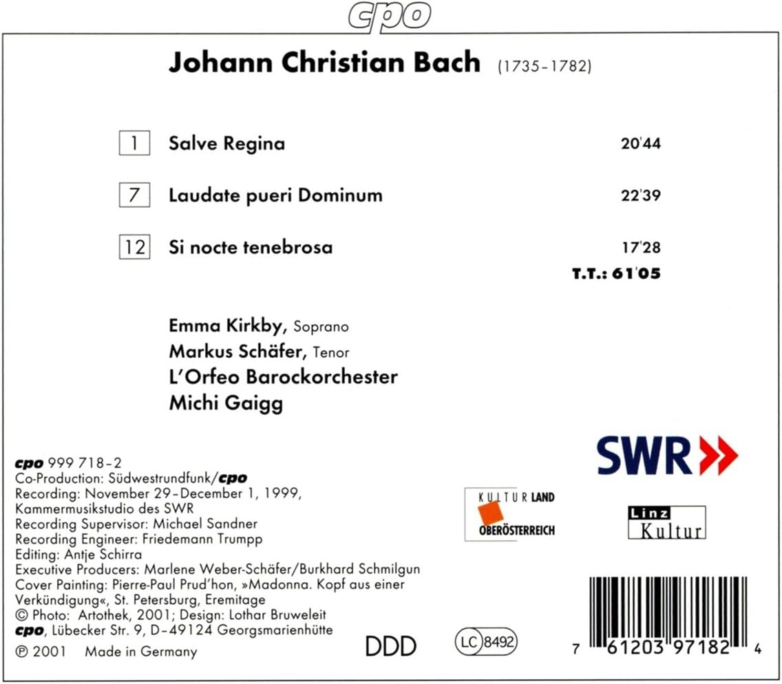 Salve Regina, Laudate Pueri Dominum (Kirkby, Schaefer)