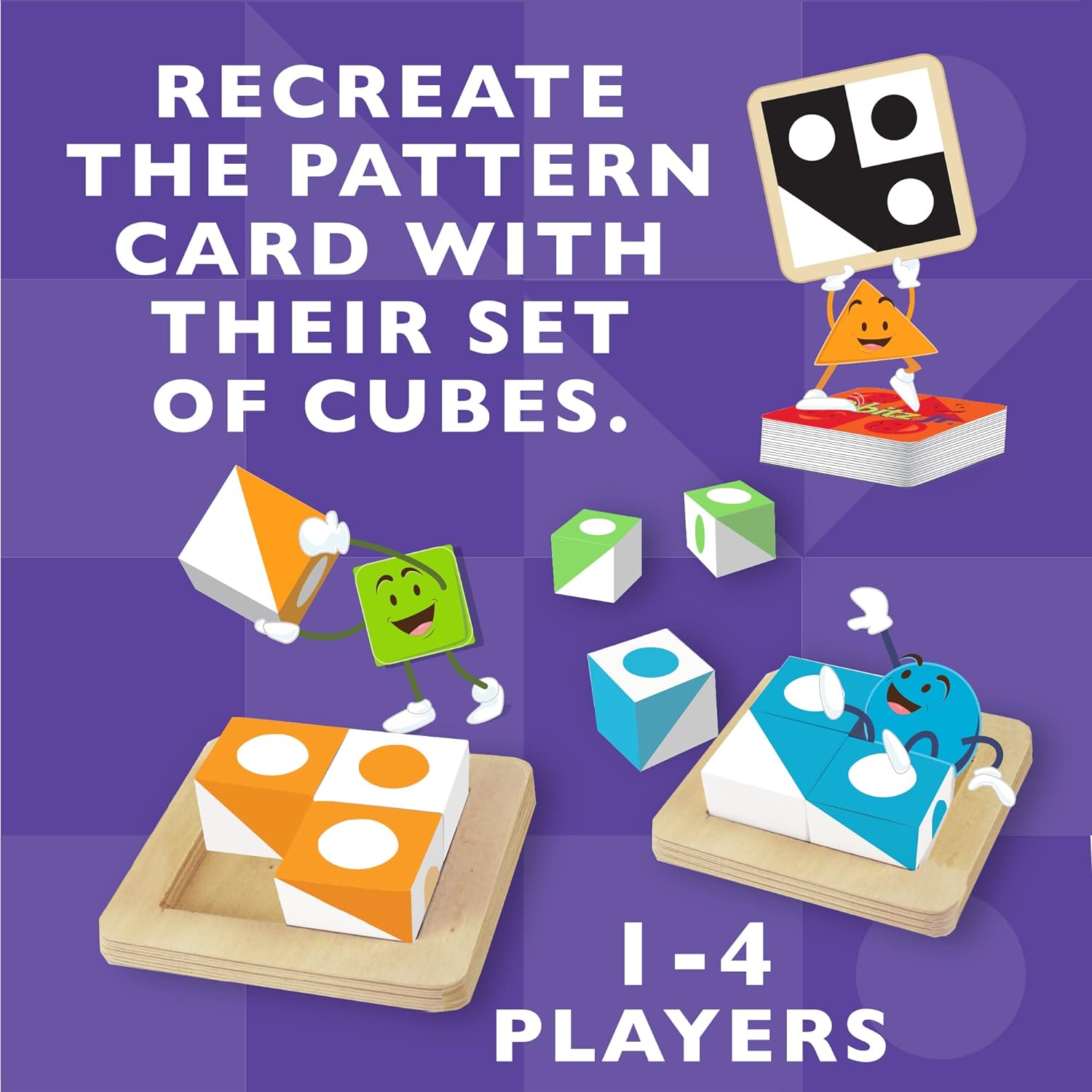 Mindware | Q-bitz Jr. | Miniature Game | Ages 5+ | 2-4 Players | 15 Minutes Playing Time