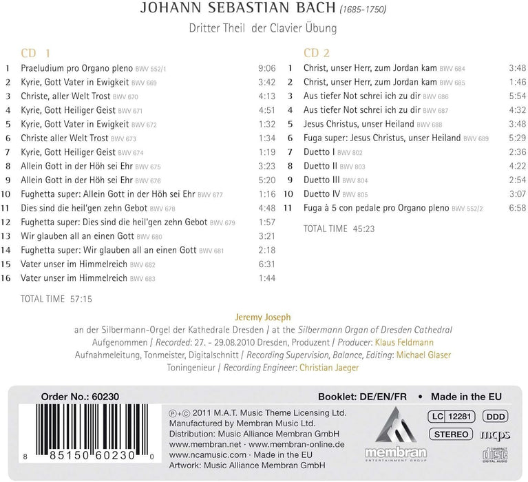 Dritter Theil Der Clavier Uebung