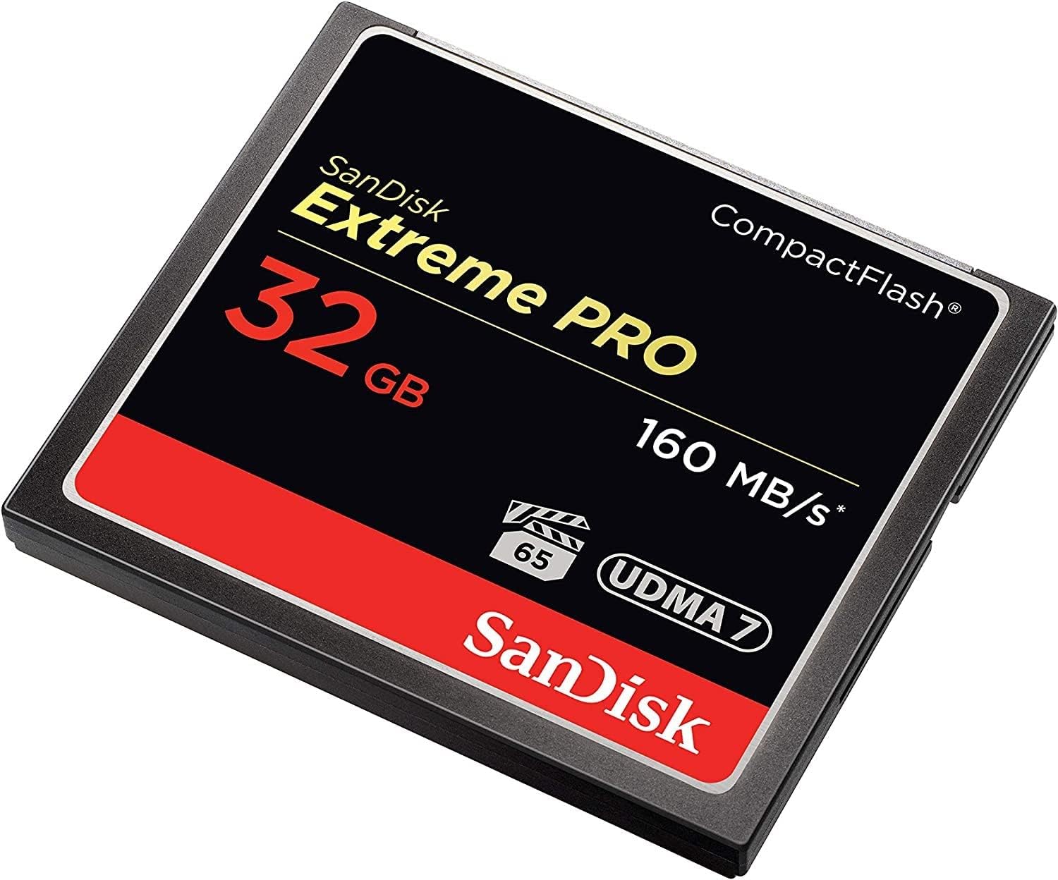 SanDisk Extreme Pro 32 GB 160 MB/s Compact Flash Memory Card - Black/Gold/Red 32GB Standard Packaging