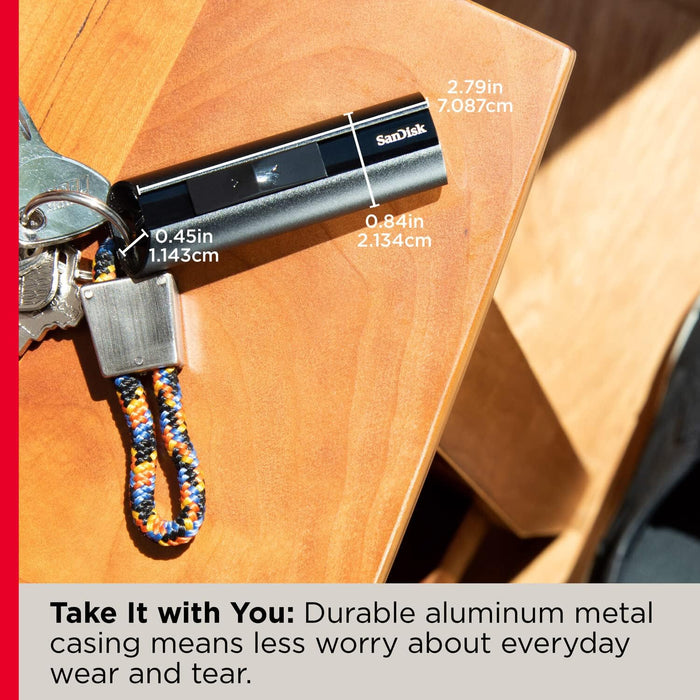 SanDisk Extreme PRO 128GB USB 3.2 Solid State Flash Drive, Up to 420MB/s Read Up to 380MB/s Write