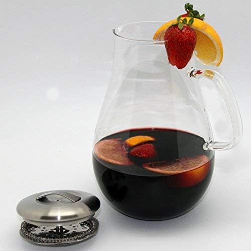 CIPARK Water Pitchers-64 oz Glass Water Pitcher with Lid-Gallon Pitcher with Lids-Carafes For Juice-Borosilicate Glass