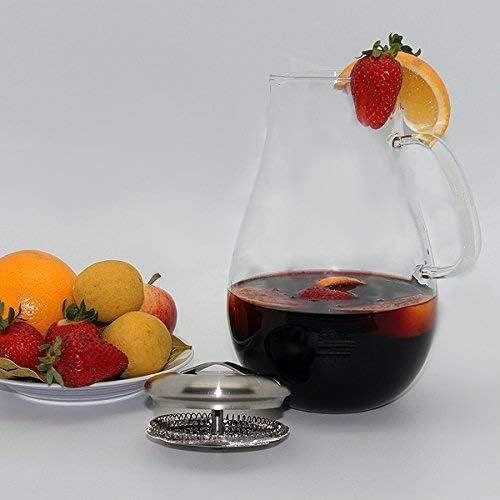 CIPARK Water Pitchers-64 oz Glass Water Pitcher with Lid-Gallon Pitcher with Lids-Carafes For Juice-Borosilicate Glass