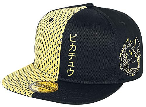 Pokemon Pikachu Snapback Baseball Cap Schwarz One Size Verstellbar