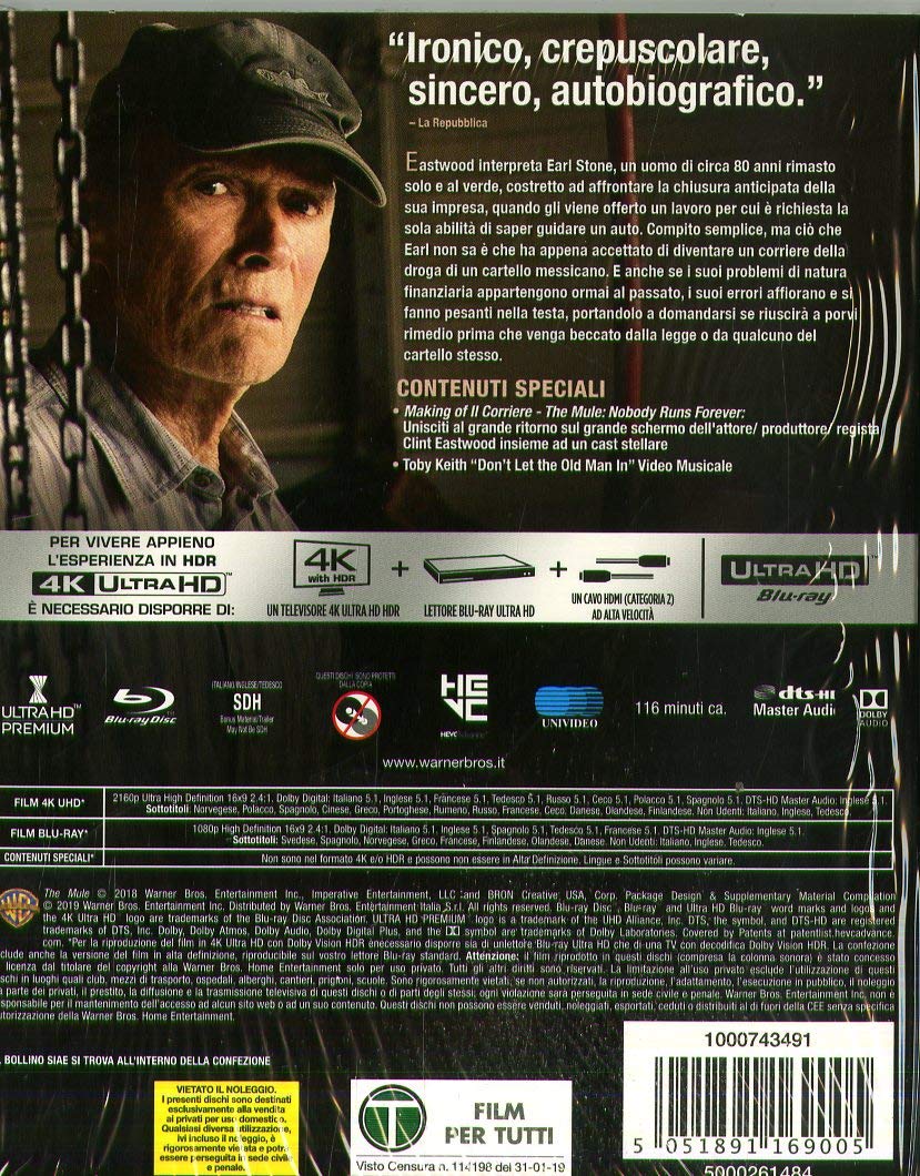 Il Corriere - The Mule (4K Ultra-HD+Blu-Ray)