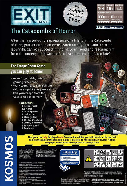Exit: The Catacombs of Horror | Exit: The Game - A Kosmos Game from Thames & Kosmos | Card-Based, 2-Part at-Home Escape Room Experience for 1 to 4 Players, Ages 16+