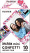 instax mini instant film, Confetti border, 10 shot pack, suitable for all instax mini cameras and printers