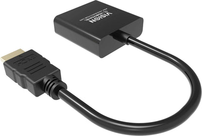 Vision TC-HDMIVGA/BL adaptador de cable de vídeo 0,23 m HDMI tipo A (Estándar) VGA (D-Sub) Negro - Adaptadores de cable de vídeo (0,23 m, HDMI tipo A (Estándar), VGA (D-Sub), Macho, Hembra, Derecho