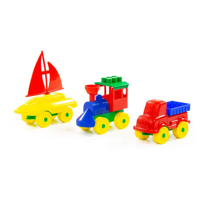 Polesie Polesie52360 Set-Young Traveller Construction Toy Set-23 Pieces, Multi Colour