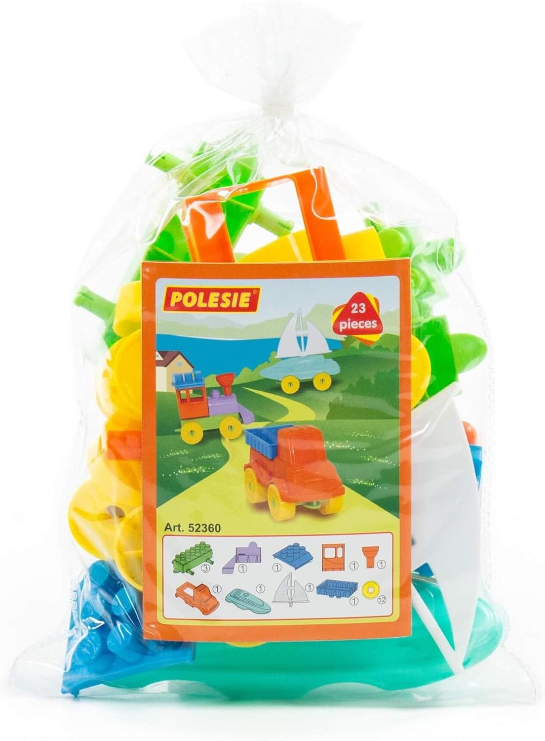 Polesie Polesie52360 Set-Young Traveller Construction Toy Set-23 Pieces, Multi Colour