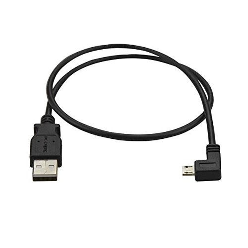 StarTech.com Left Angle Micro USB Cable – 1 ft / 0.5m – 90 degree – USB Cord – USB Charger Cable – USB to Micro USB Cable (USBAUB50CMLA