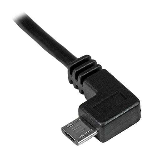 StarTech.com Left Angle Micro USB Cable – 1 ft / 0.5m – 90 degree – USB Cord – USB Charger Cable – USB to Micro USB Cable (USBAUB50CMLA