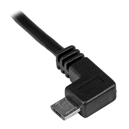 StarTech.com Left Angle Micro USB Cable – 1 ft / 0.5m – 90 degree – USB Cord – USB Charger Cable – USB to Micro USB Cable (USBAUB50CMLA