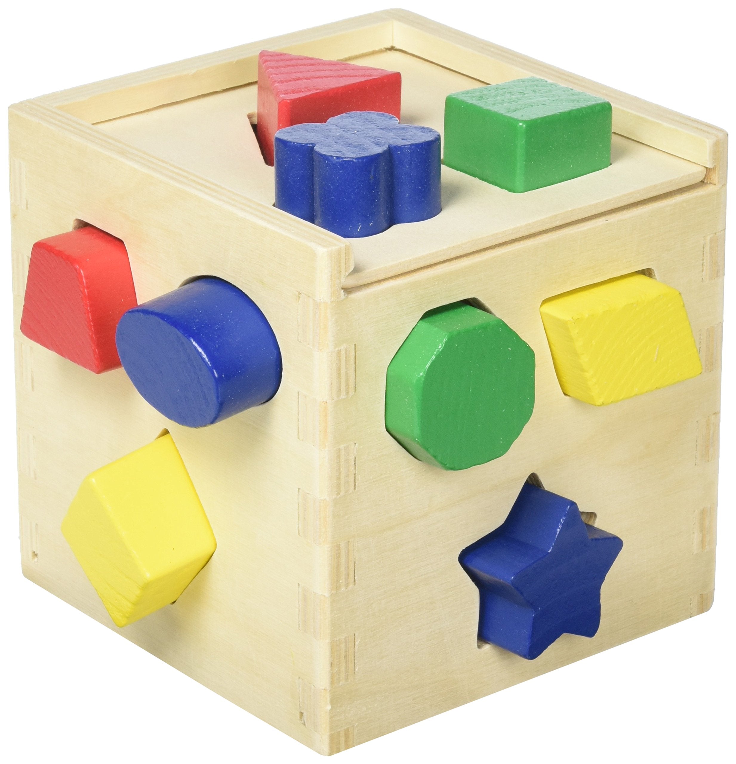 Melissa & Doug Wooden Shape Sorting Cube | Wooden Toys |Developmental Toy | Shape Sorter for Kids | 2+ | Gift for Boy or Girl