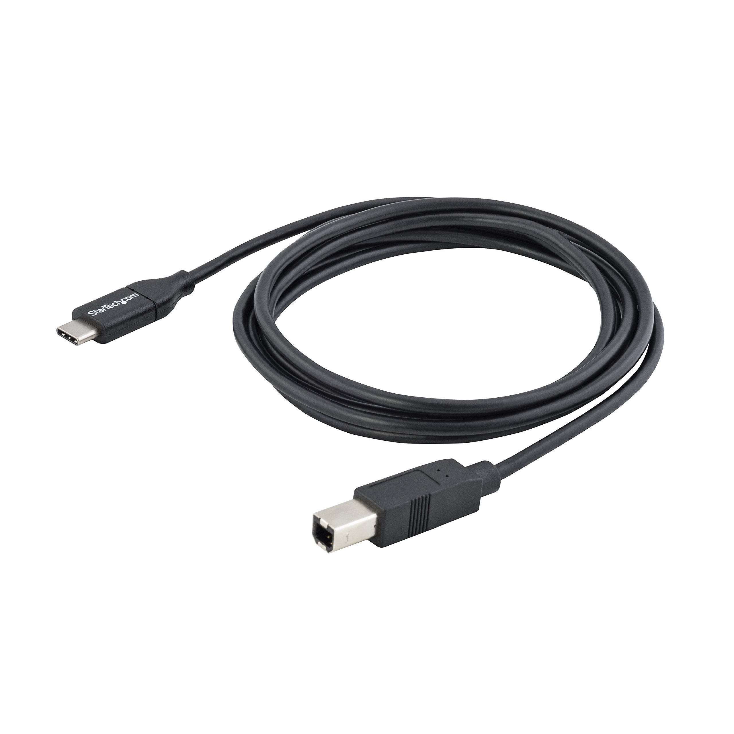 StarTech.com 2m 6ft USB C to USB B Cable - USB 2.0 - USB Type C Printer Cable M/M - USB 2.0 Type-C to Type-B Cable (USB2CB2M