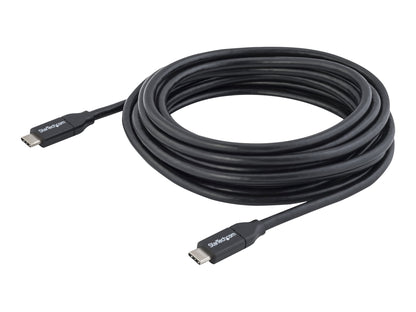 StarTech.com 4m USB C Cable w/ PD - 13ft USB Type C Cable - 5A Power Delivery - USB 2.0 USB-IF Certified - USB 2.0 Type-C Cable - 100W/5A (USB2C5C4M), black