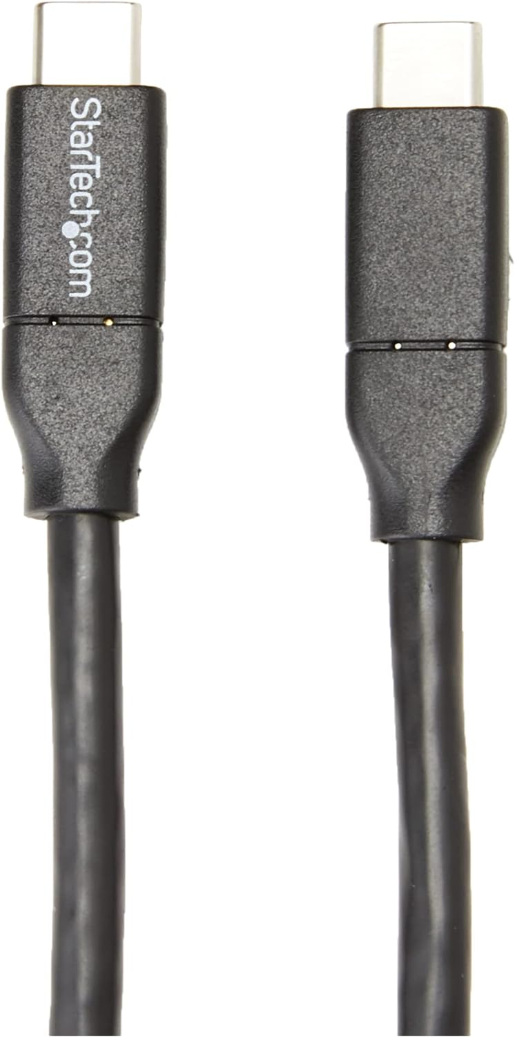 StarTech.com 4m USB C Cable w/ PD - 13ft USB Type C Cable - 5A Power Delivery - USB 2.0 USB-IF Certified - USB 2.0 Type-C Cable - 100W/5A (USB2C5C4M), black
