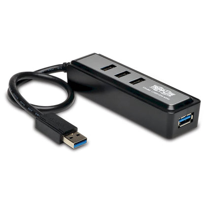 Tripp Lite 4-Port Portable USB 3.0 Superspeed Mini Hub with Built In Cable (U360-004-MINI) 4-Port Portable Hub