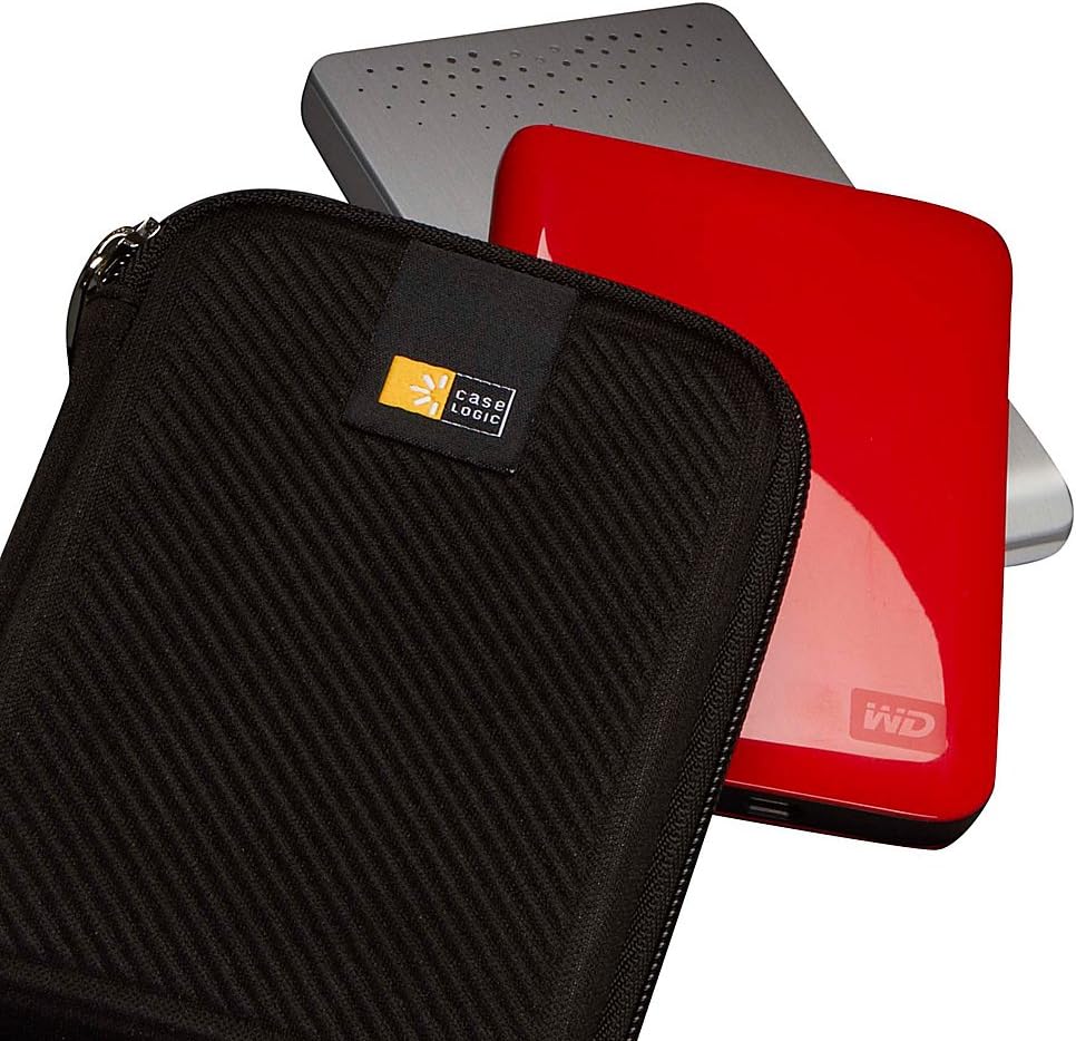 Case Logic Ehdc – 101 – Black Polyester Black Case HDD/SSD – Polyester – Black, 80 g, 35 x 30 x 135 mm