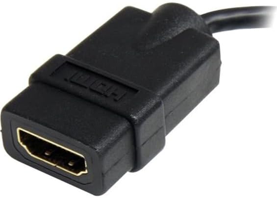 StarTech.com 5in High Speed HDMI Adapter Cable - HDMI to HDMI Micro - F/M - 5 inch Micro HDMI Adapter - HDMI Female to Micro HDMI Male (HDADFM5IN) , Black