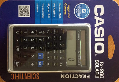 Casio FX 260 Solar II Scientific Calculator 5" x 0.6" x 2.9" (Pack of 2