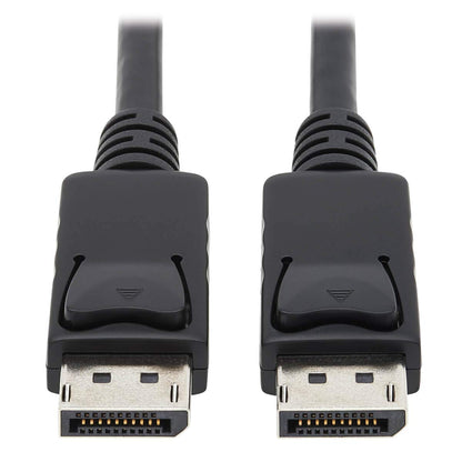 Eaton DisplayPort Cable with Latches, DP to DP, Male-to-Male Connectors, 4K @ 60Hz Quality, Black, 6 Feet / 1.83 Meters (P580-006