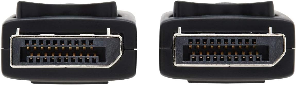 Eaton DisplayPort Cable with Latches, DP to DP, Male-to-Male Connectors, 4K @ 60Hz Quality, Black, 6 Feet / 1.83 Meters (P580-006