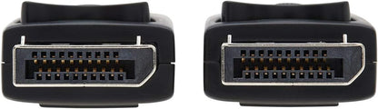 Eaton DisplayPort Cable with Latches, DP to DP, Male-to-Male Connectors, 4K @ 60Hz Quality, Black, 6 Feet / 1.83 Meters (P580-006
