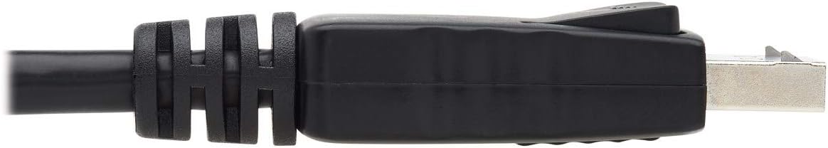 Eaton DisplayPort Cable with Latches, DP to DP, Male-to-Male Connectors, 4K @ 60Hz Quality, Black, 6 Feet / 1.83 Meters (P580-006