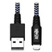 Eaton Heavy Duty USB to Lightning Charging & Data Cable, Heavy Duty with Braided Jacket, MFi Certified for iPhone, iPad & iPod - 6 Feet / 1.8 Meters (M100-006-HD