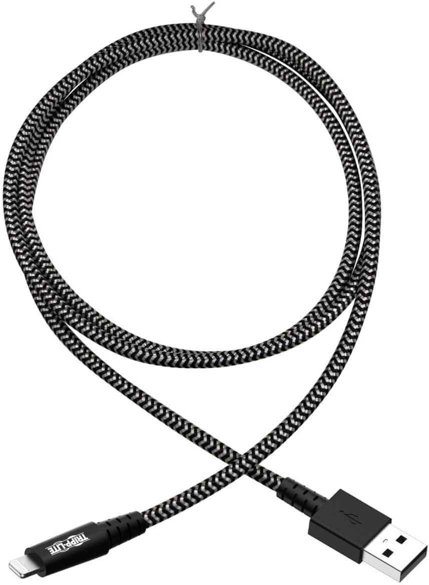 Eaton Heavy Duty USB to Lightning Charging & Data Cable, Heavy Duty with Braided Jacket, MFi Certified for iPhone, iPad & iPod - 6 Feet / 1.8 Meters (M100-006-HD