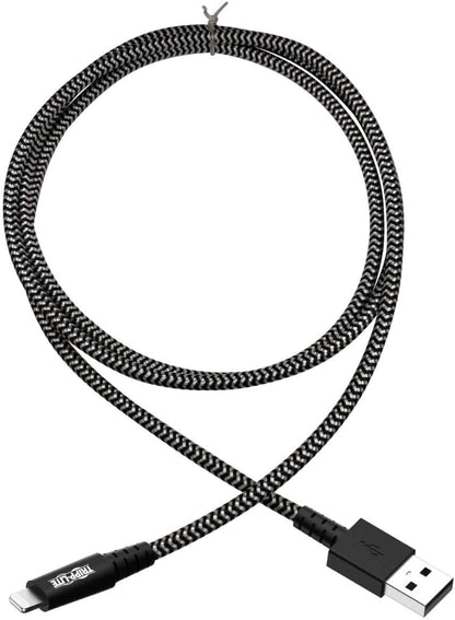 Eaton Heavy Duty USB to Lightning Charging & Data Cable, Heavy Duty with Braided Jacket, MFi Certified for iPhone, iPad & iPod - 6 Feet / 1.8 Meters (M100-006-HD